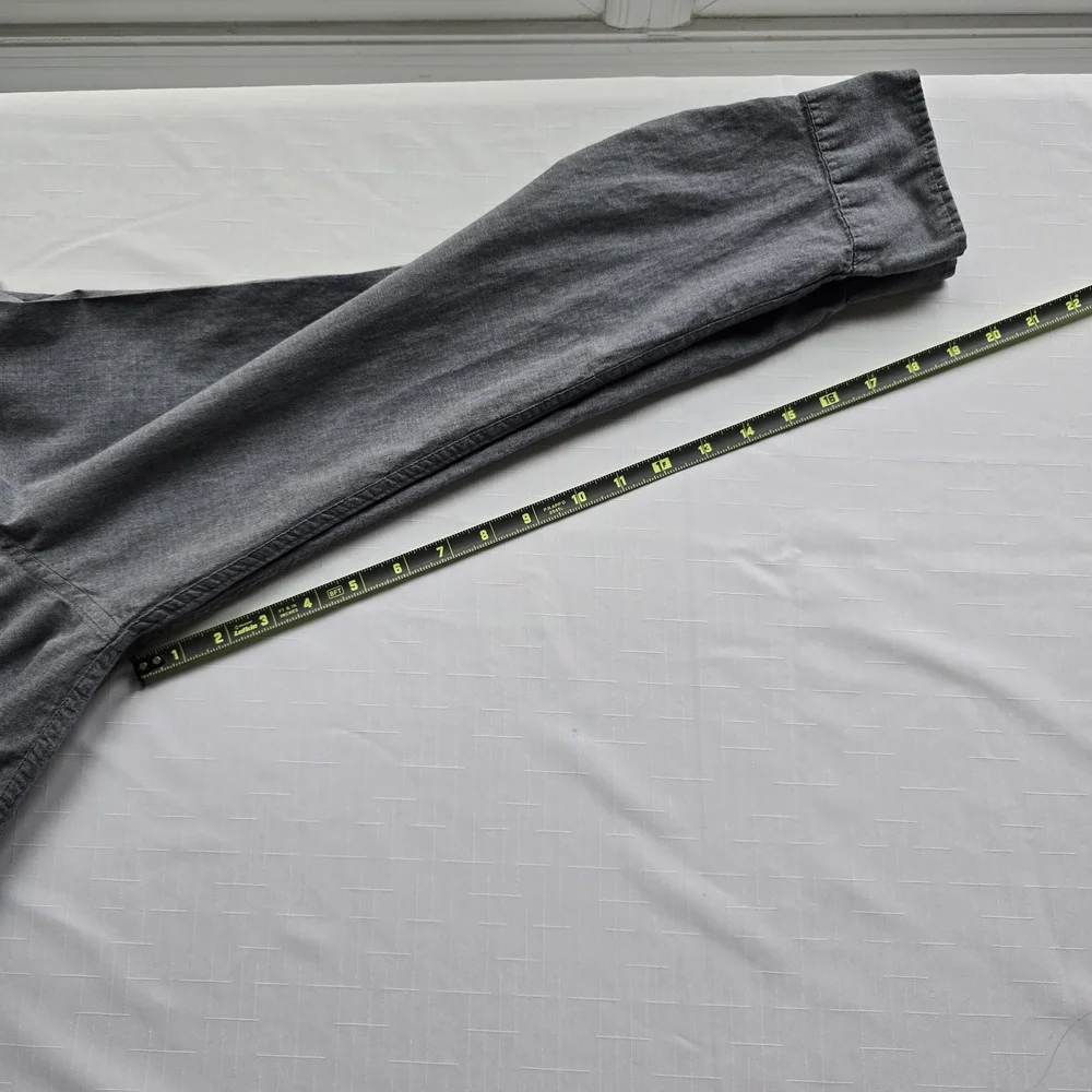 J. Crew Gray Classic Button-Down Organic Cotton Minimalist Core Soft
